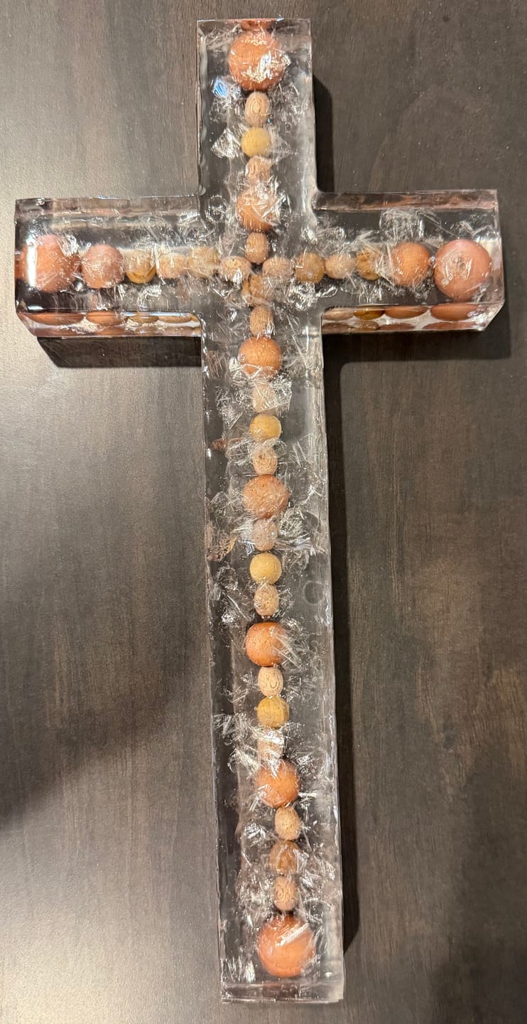 Customer photo review of 12x6x1" Cross Silicone Mold For Epoxy Resin - Medium Cross Mold