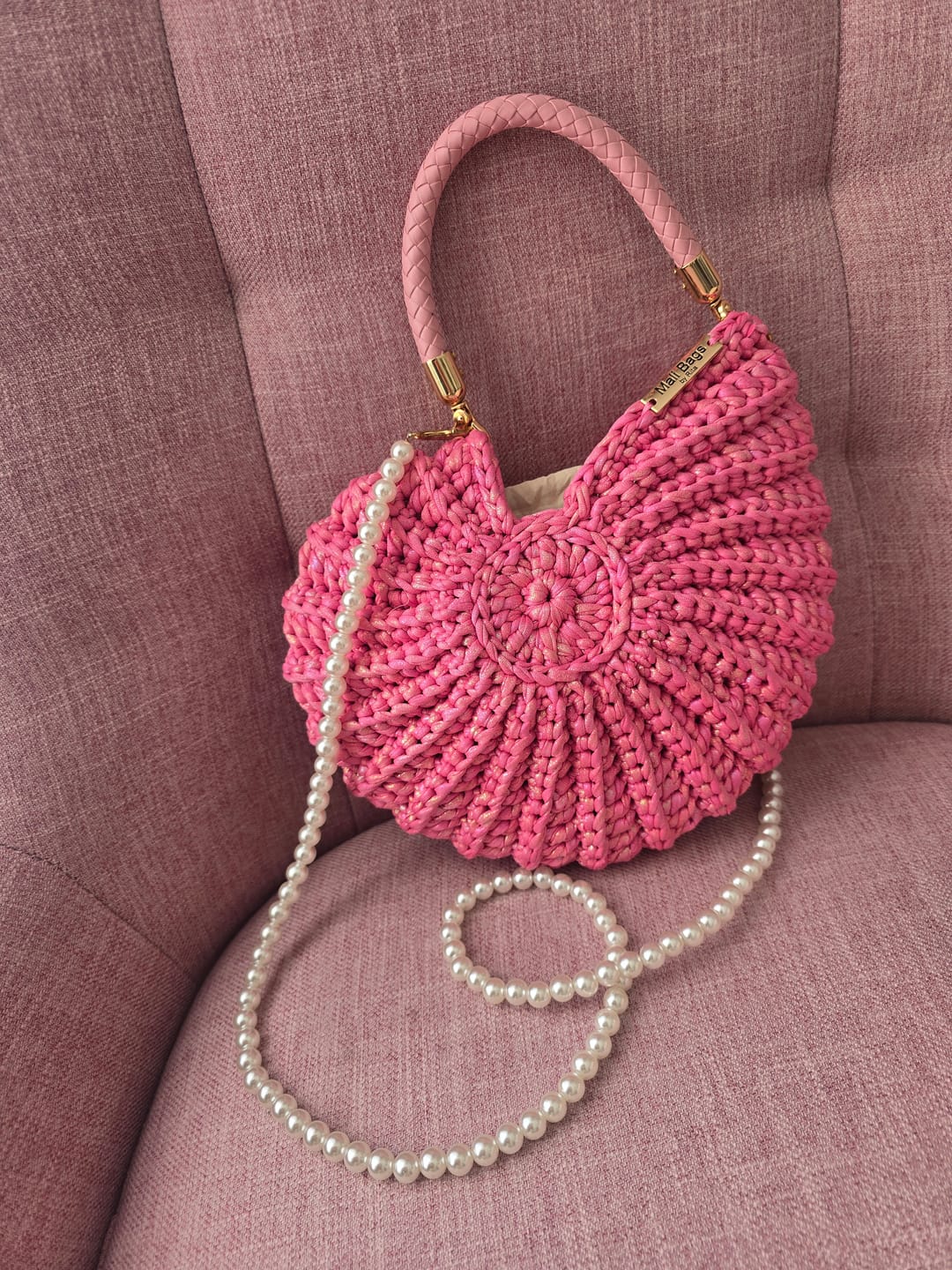 Customer photo review of Ariel Pink Barbie seashell bag