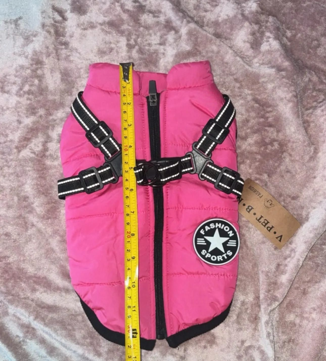Customer photo review of Waterproof Warm Winter Dog Jacket With Harness | Dog Clothes