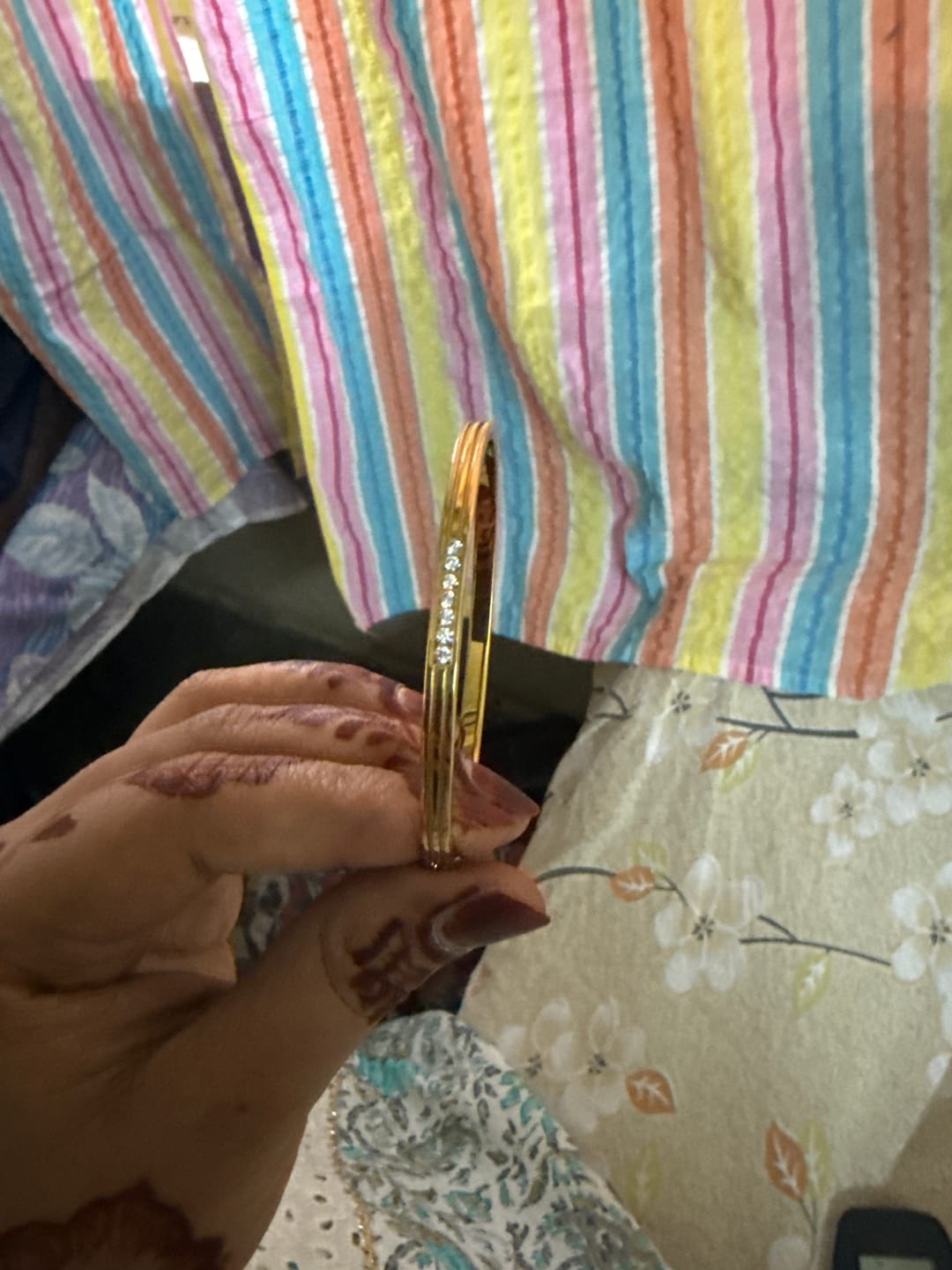 Customer photo review of Diamond Allure Bangle Bracelet