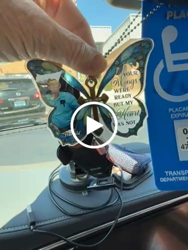 Customer video review of I Am Always With You - Personalized Acrylic Car Hanger CO25