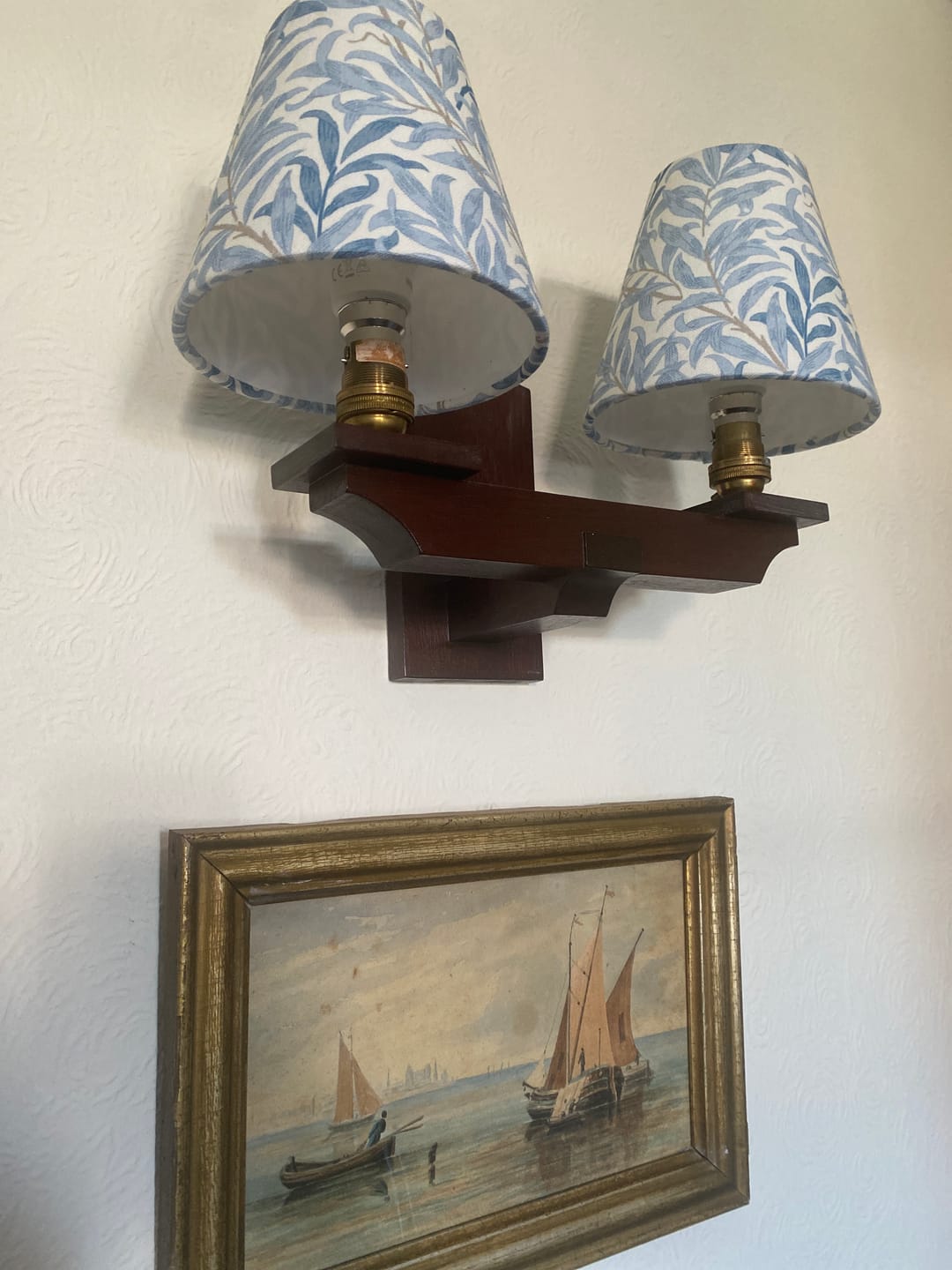 Customer photo review of William Morris Candle Clip Handmade Lampshade with Willow Bough Azure