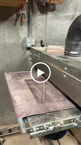 Customer video review of 4 inch X 60 FT Woodworking Aluminum Oxide Cloth Drum Sander Strip Roll
