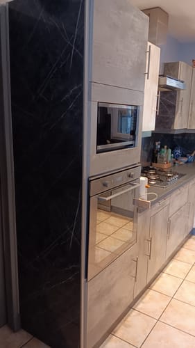 Customer photo review of Panneau PVC Mural Effet Marbre Gris – Imperméable et entretien facile