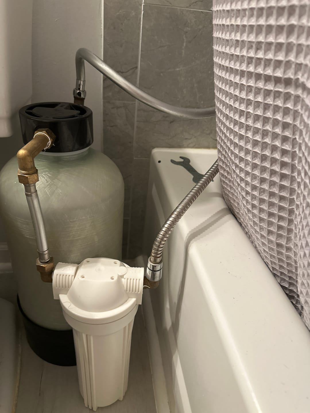 Customer photo review of Shower Water Softener System