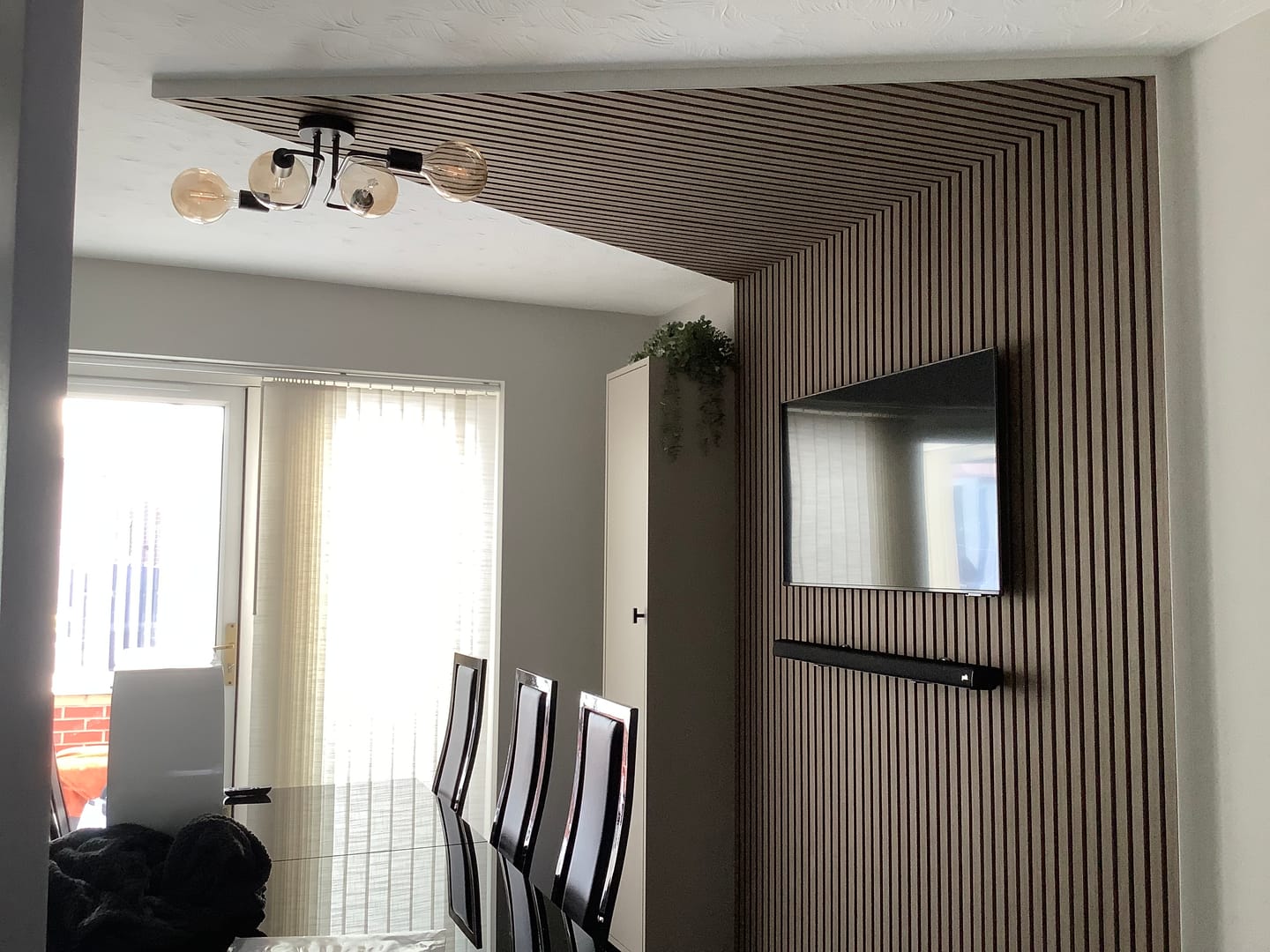 Customer photo review of Walnut Acoustic Wall Panel