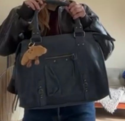 Customer photo review of It girl bag vintage blue