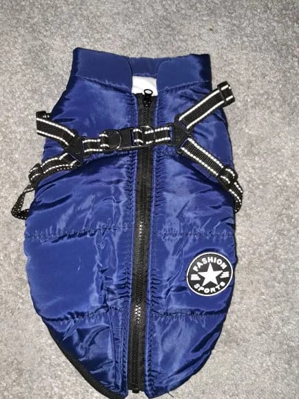 Customer photo review of Waterproof Warm Winter Dog Jacket With Harness | Dog Clothes