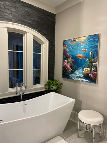 Customer review photo for Plaster Art Texture Painting #SG453