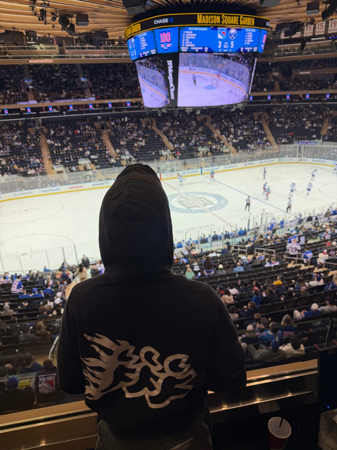 Customer photo review of Sunset Cliffs Flames Hoodie
