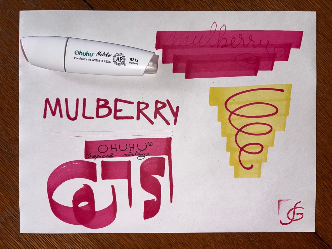 Customer photo review of Ohuhu Molokai Four Tones Extra-wide Tip Alcohol Art Markers