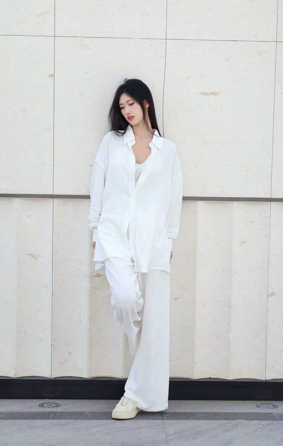 Customer photo review of 0122stepll Linen Shirt & Relaxed Pants Set