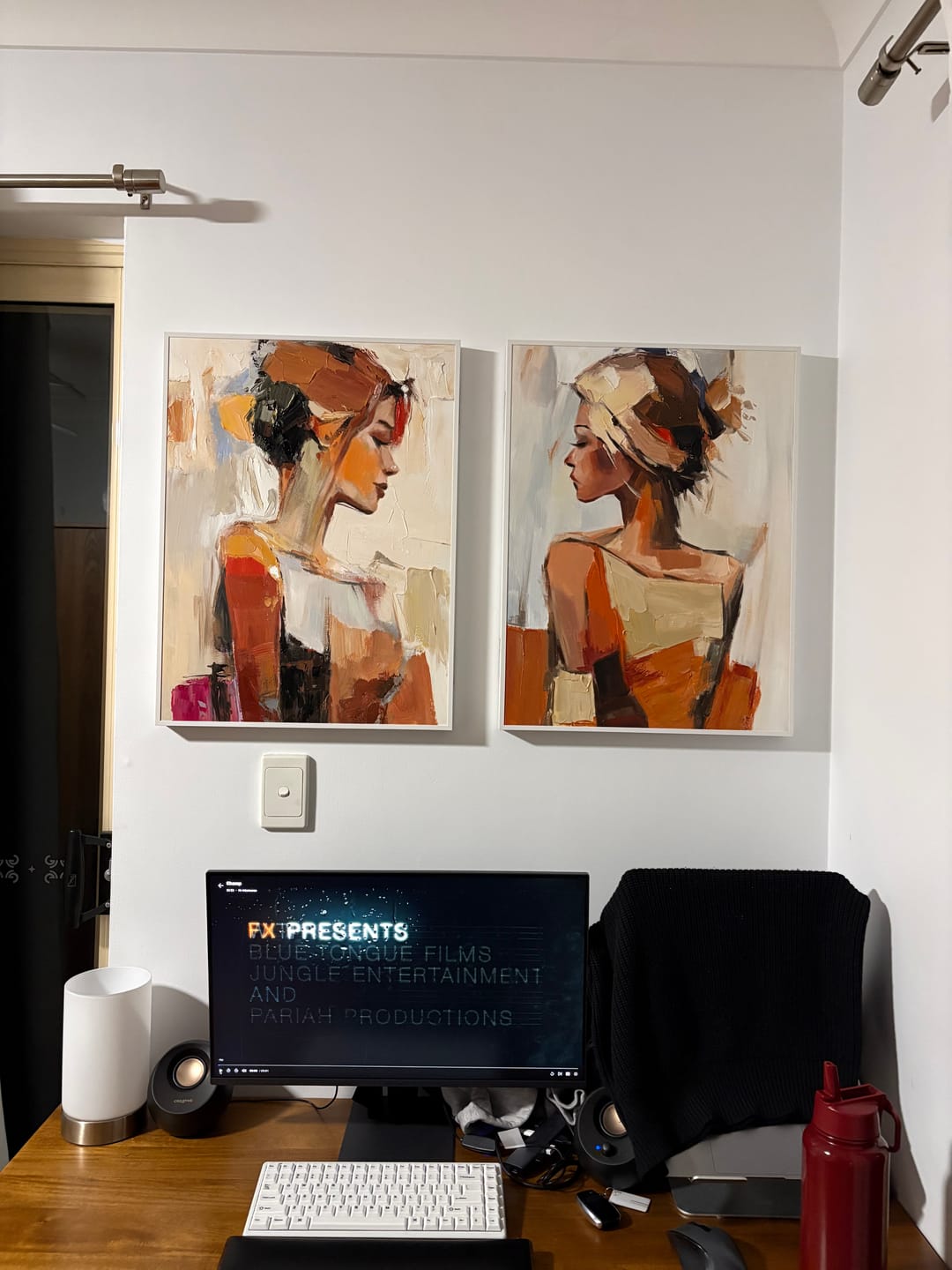 Customer photo review of Abstract Portrait Canvas Art Set of 2 #AE070