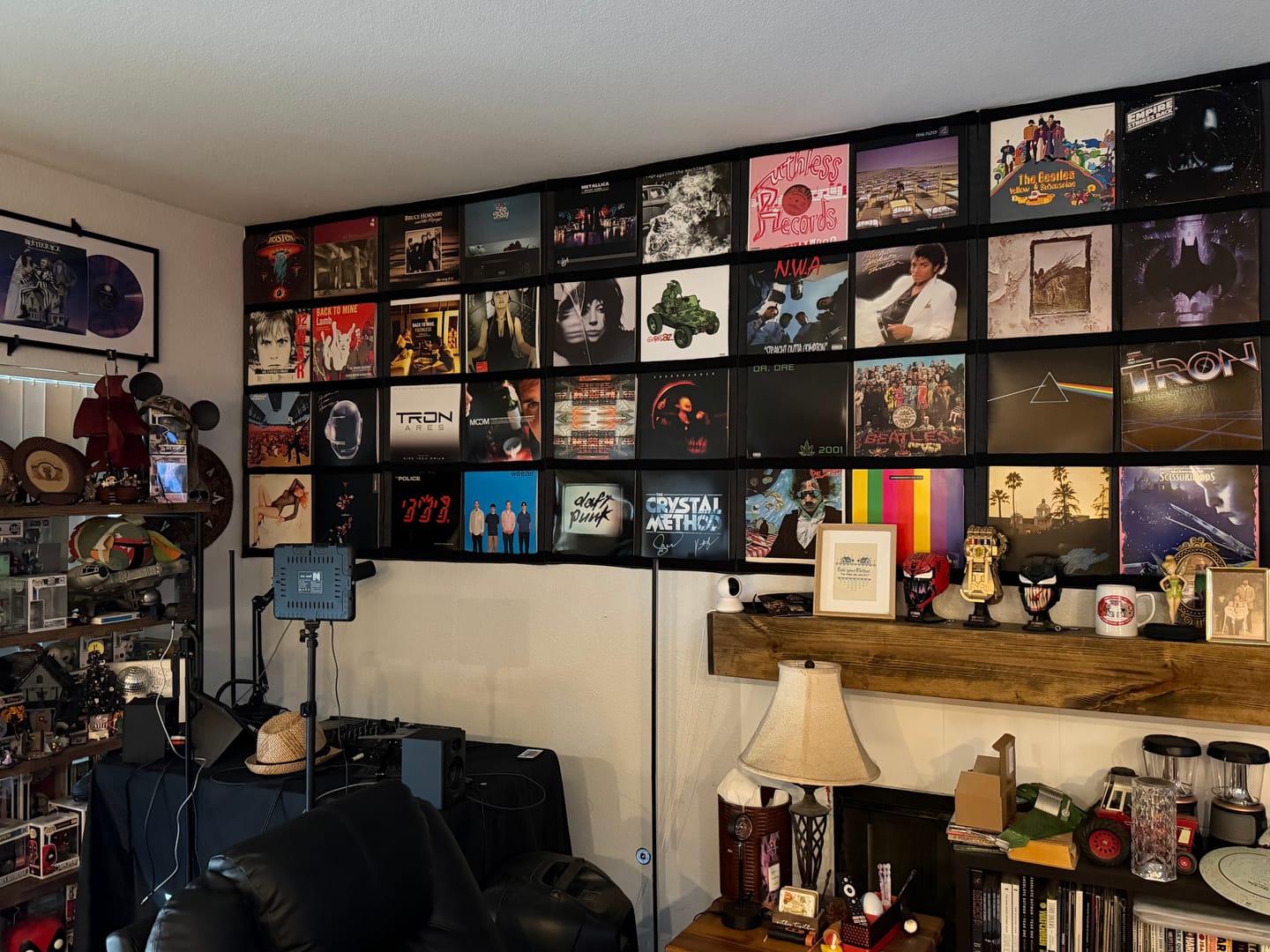 Customer photo review of 12" Vinyl Record Display Frame - LP Wall Storage