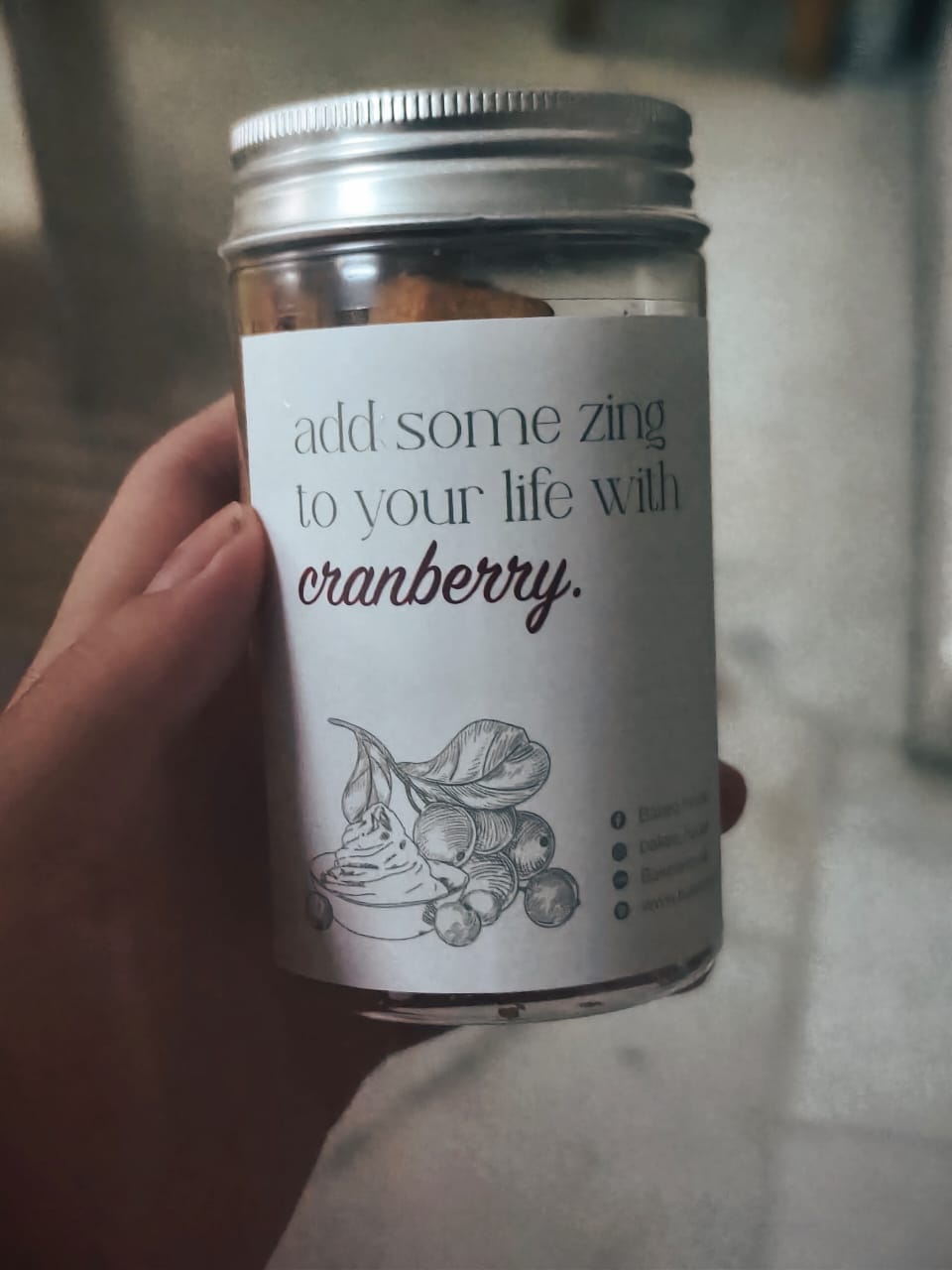 Customer photo review of Cranberry Cheese Cookies Bottle