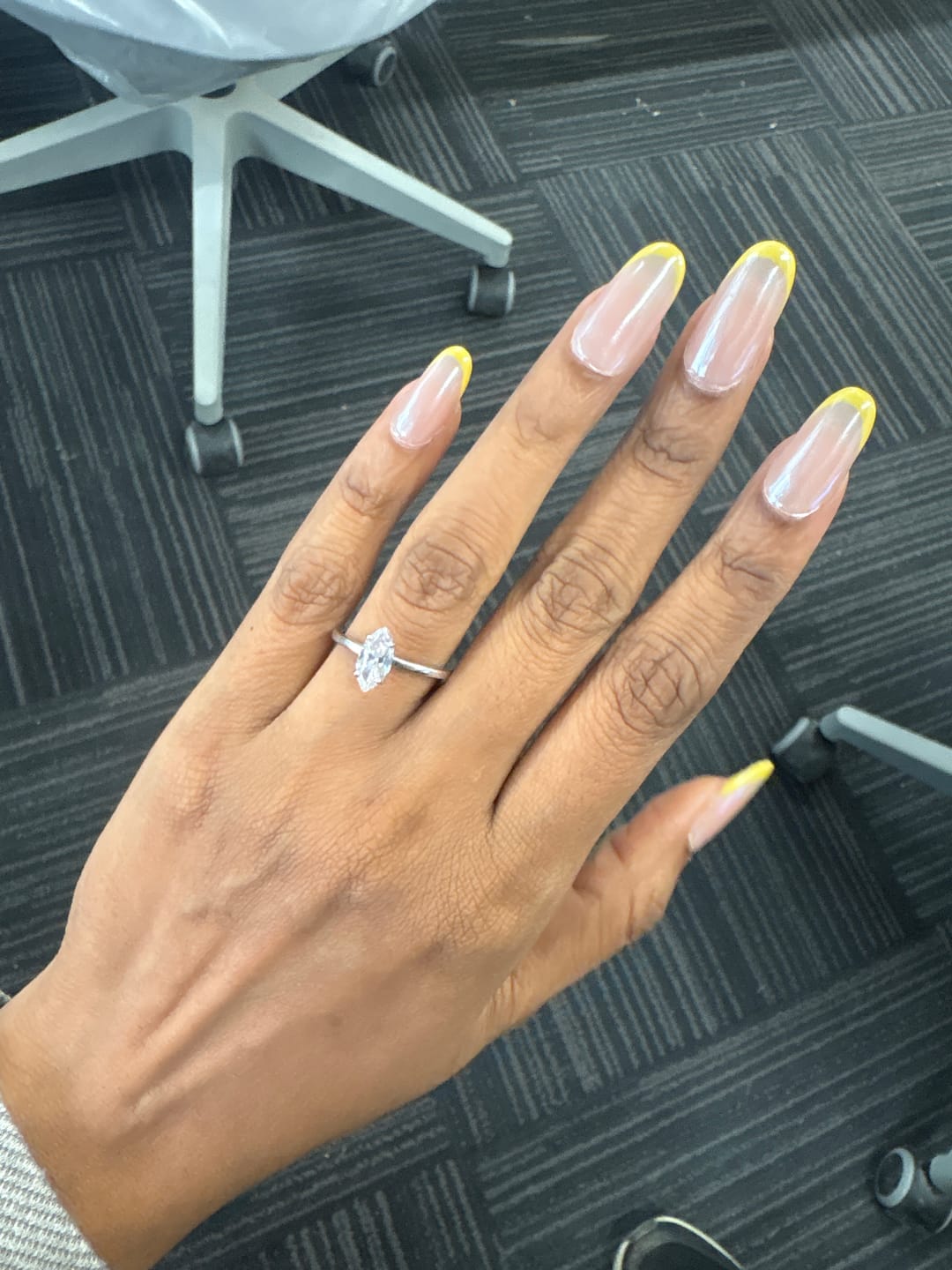 Customer photo review of 1Ct Marquise Solitaire Silver Ring