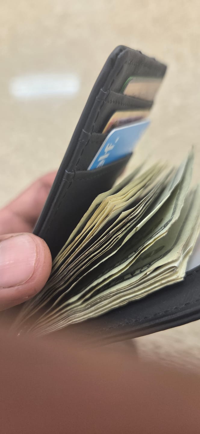 Customer photo review of 80Eighty® Matte Black Leather Wallet