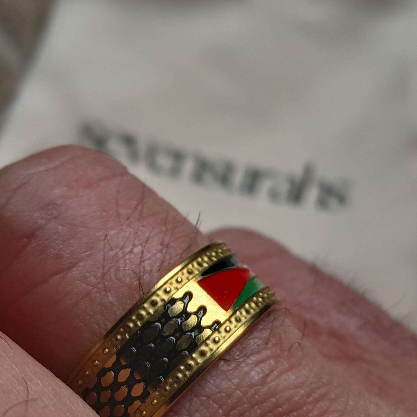 Customer photo review of Palestine Heritage Ring