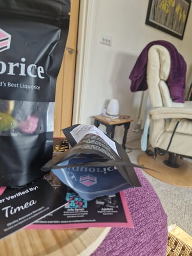 Customer photo review of Hard Boiled Violet & Liquorice - mildly salty sweets