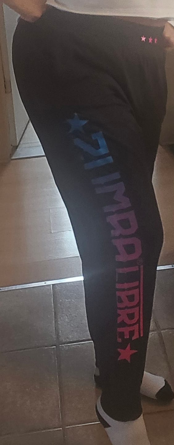 Customer photo review of Zumba Libre Knit Drop Crotch Joggers