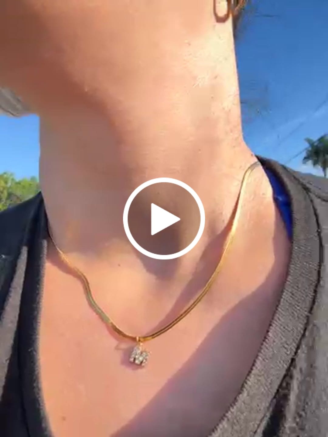 Customer video review of Melly Initial Herringbone Necklace (Bundle)