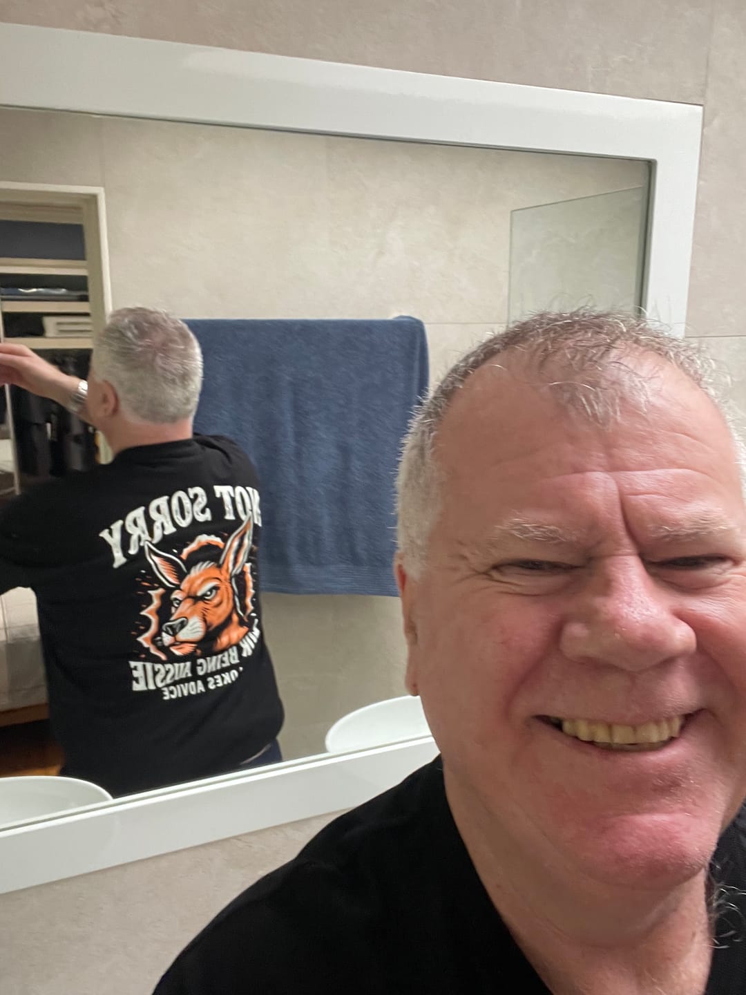 Customer photo review of Not Sorry Tee