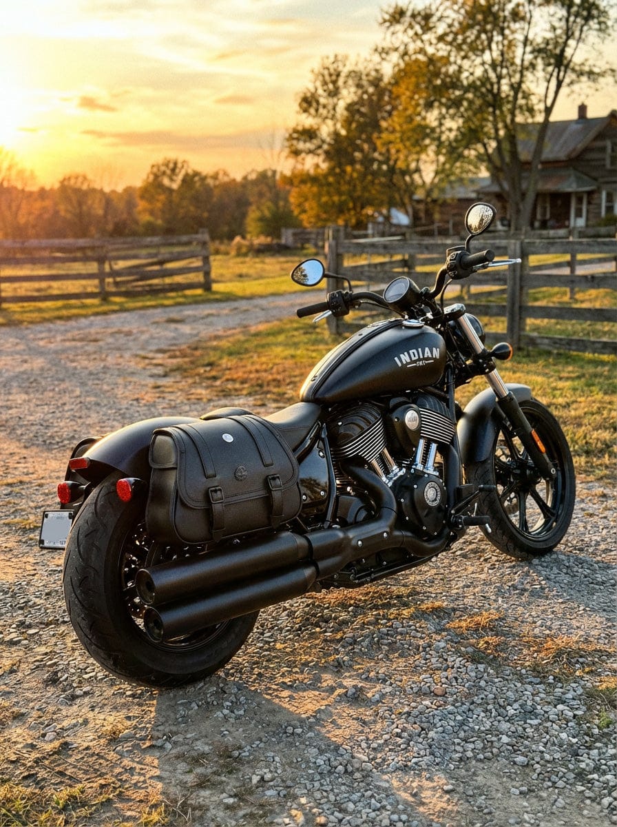 Customer photo review of 25L - SpiritBlade Large Indian Chief Leather Motorcycle Saddlebags