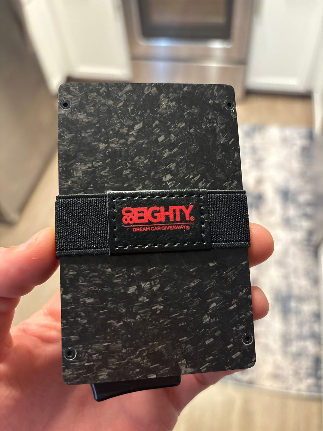 Customer photo review of 80Eighty® Minimalist Forged Carbon Wallet