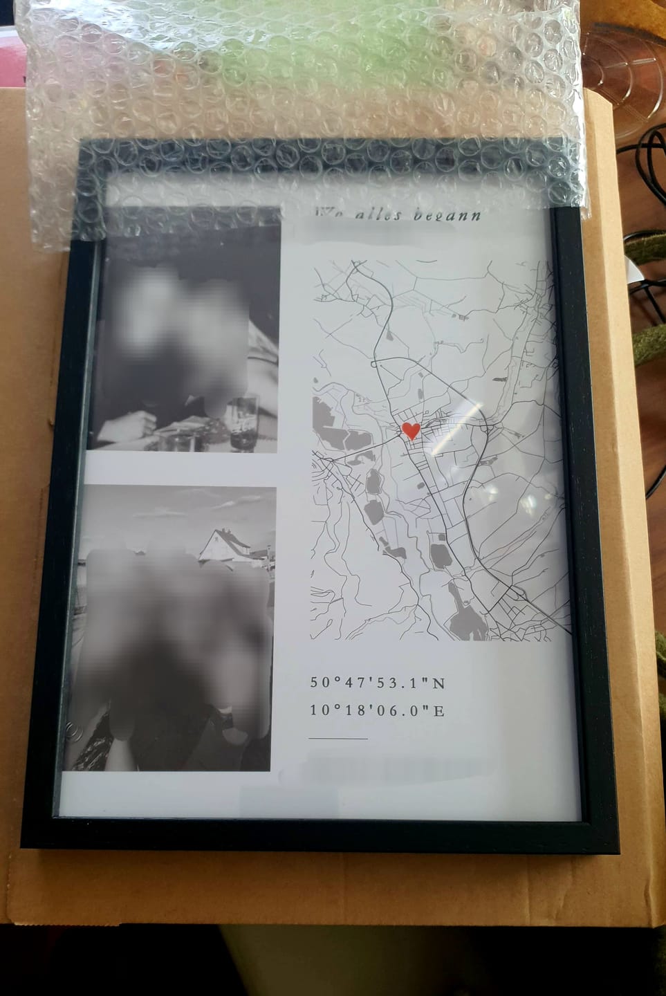 Customer photo review of Wo alles begann Fotogeschenk - persönliche Stadtkarte