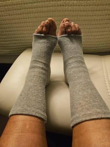 Customer photo review of StepCare Bamboo Foot Sleeve