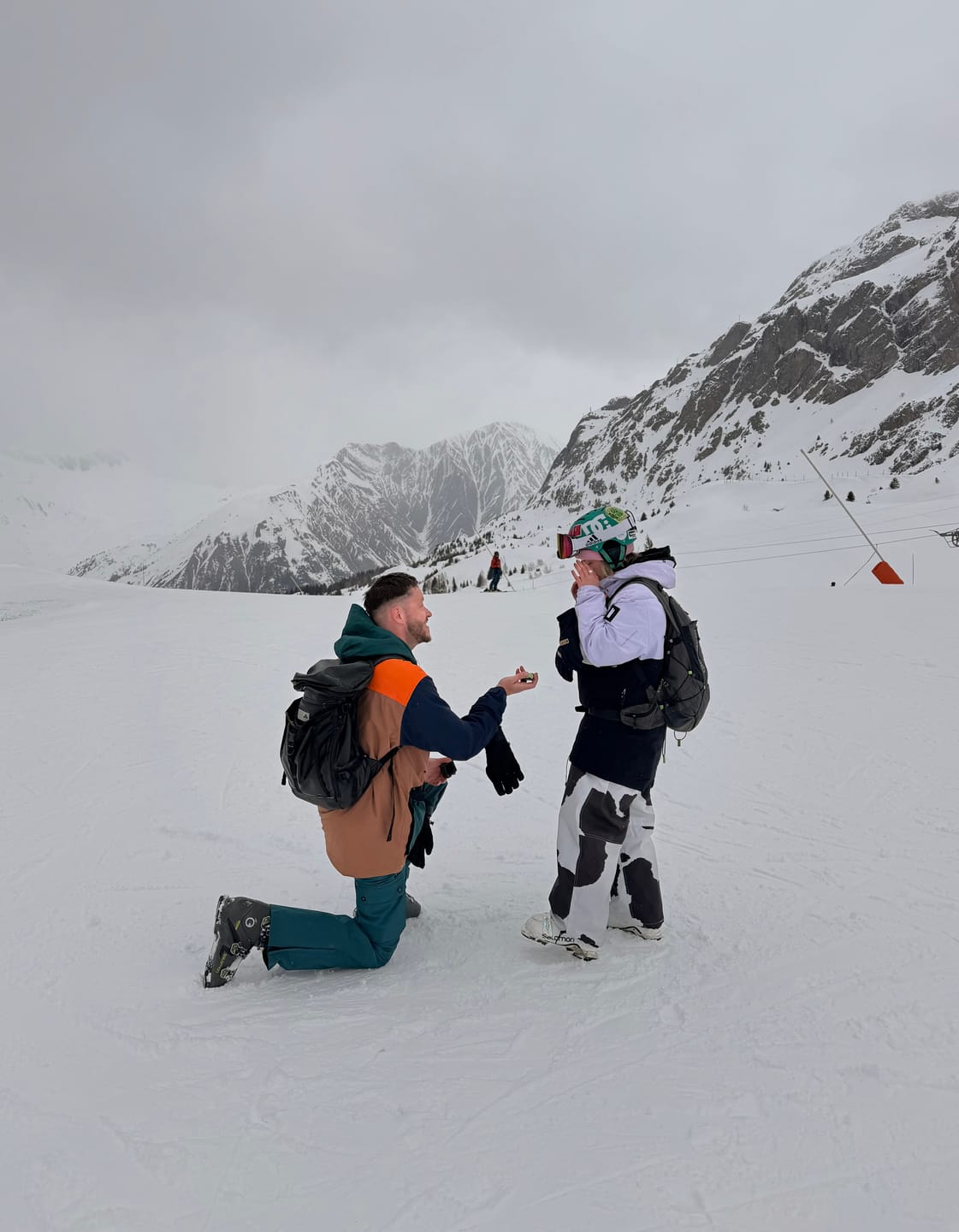 Customer photo review of Women's Black Baggy Drawstring Durable Snow Pants