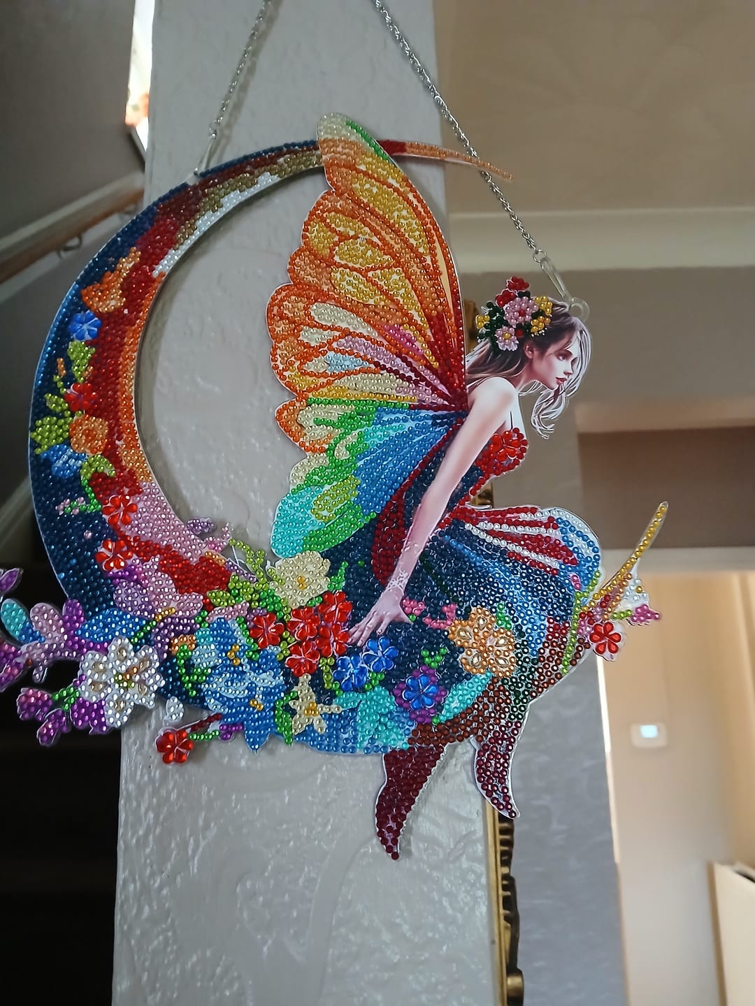 Customer photo review of Moon Flower Fairy Crystal Art Hanging Decoration Kit