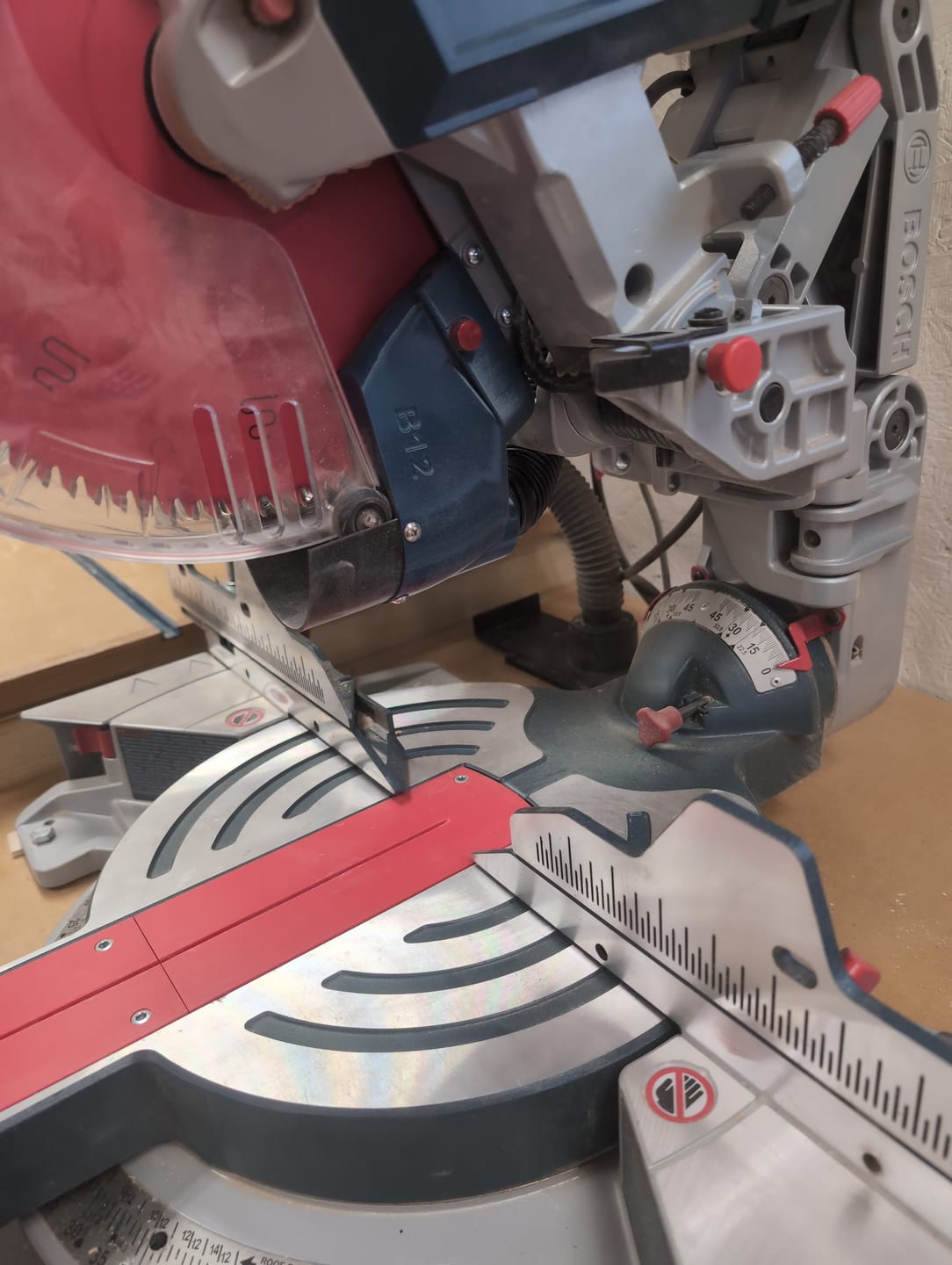 Customer photo review of Dust Collection Chute for Bosch Axial Glide Miter Saw