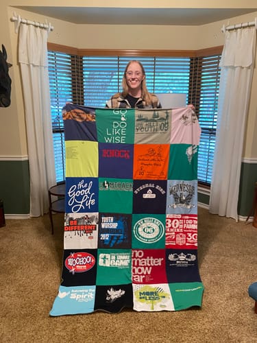Customer photo review of Project Repat T-Shirt Quilt