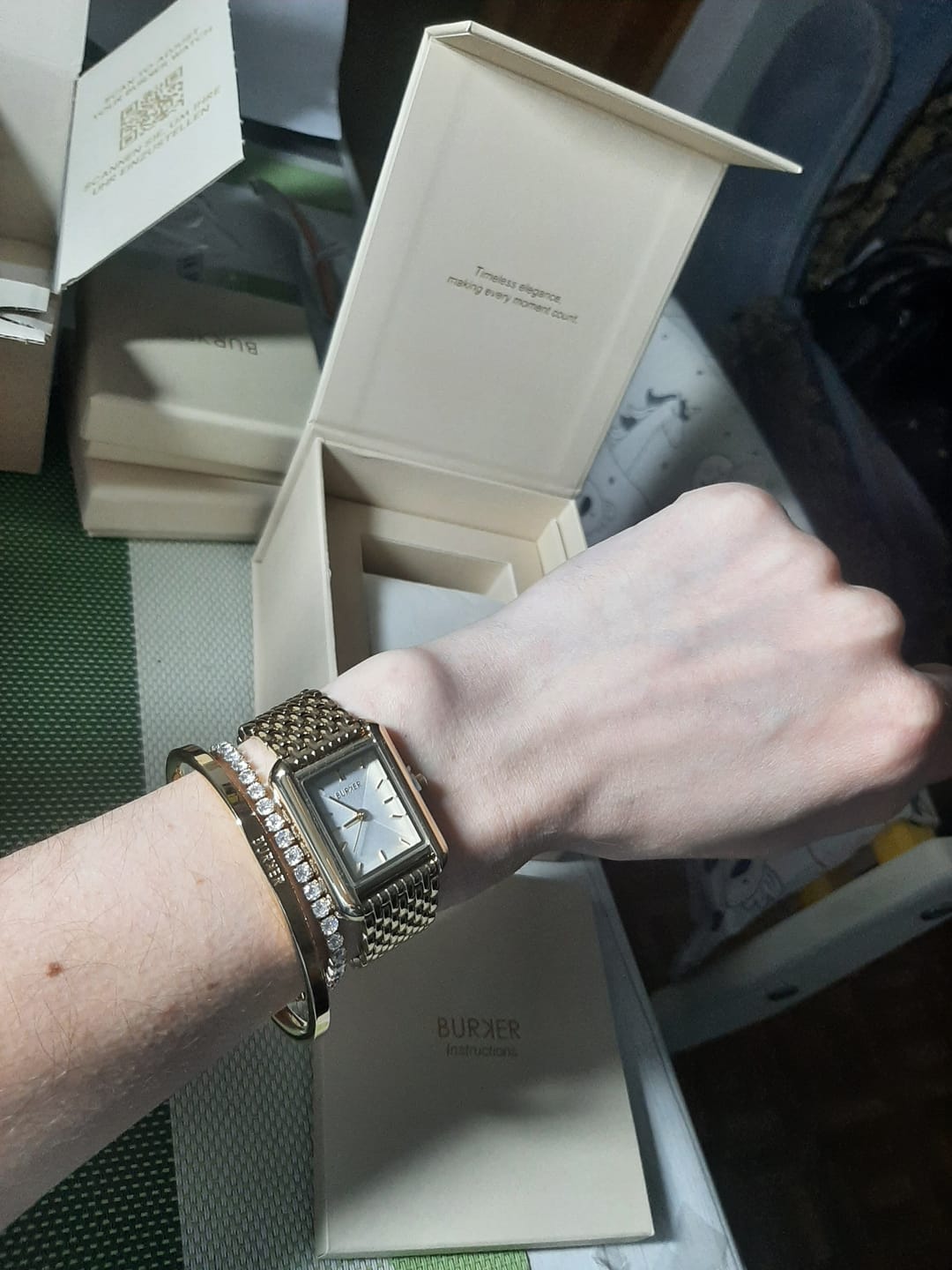 Customer photo review of Ava Gold Bracelet