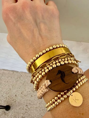 Customer photo review of classic initial juno bracelet (4mm)