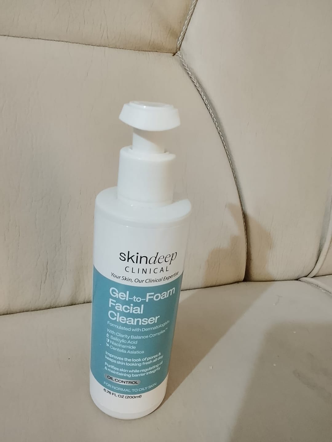 Customer photo review of Gel-to-Foam Facial Cleanser