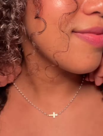 Customer photo review of Collar de la perla eterna
