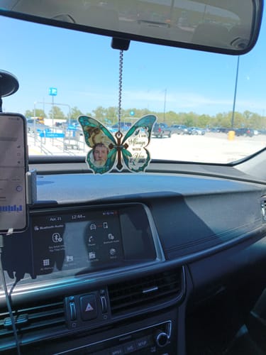 Customer photo review of I Am Always With You - Personalized Custom Car Plastic Hanging Ornament CO25