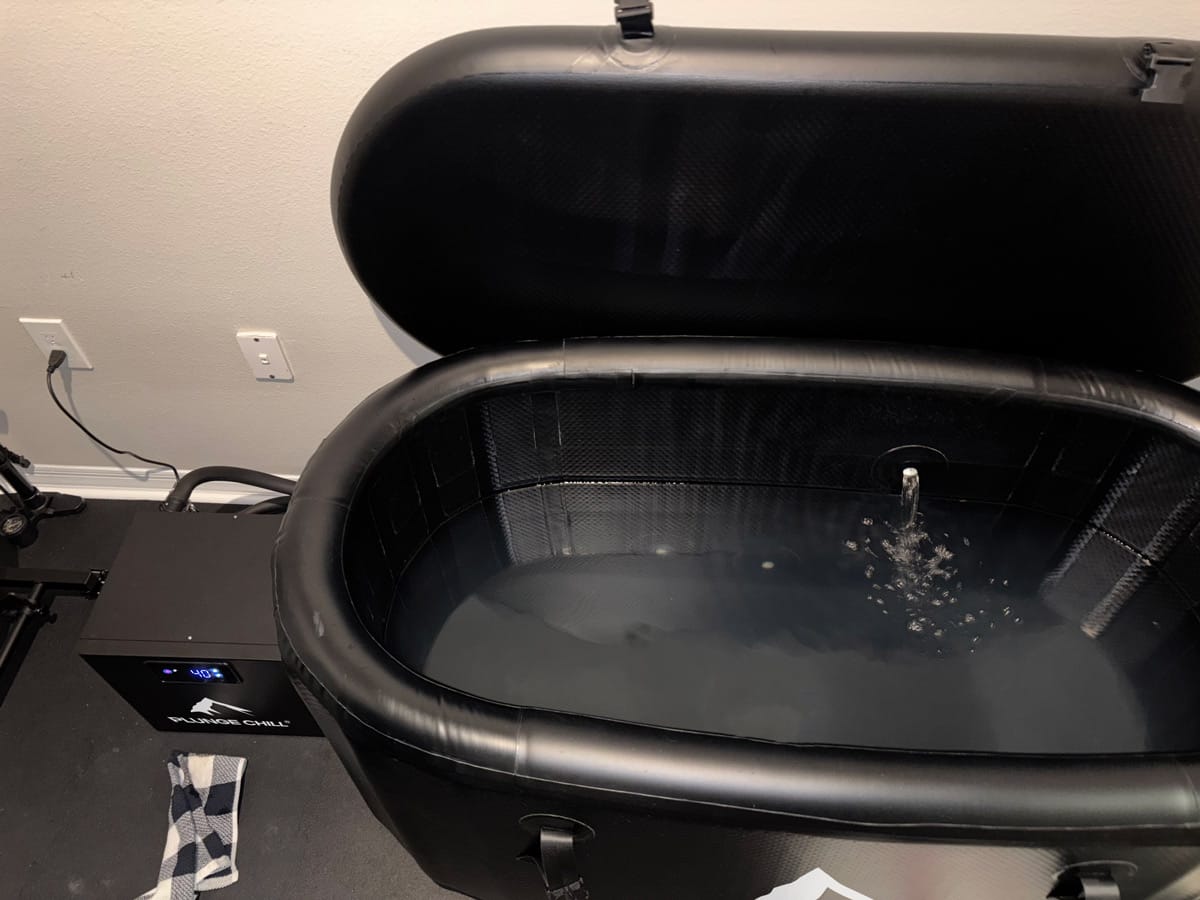 Customer photo review of Cold Plunge Chiller + Pro Tub