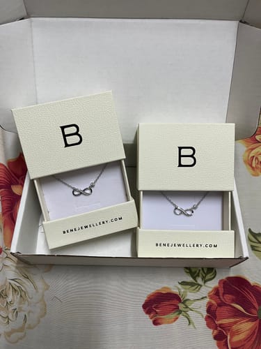 Customer photo review of Noelle Infinity Necklace
