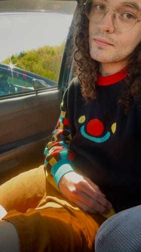 Customer photo review of Black Silly Clown Sweater
