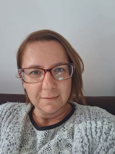 Customer photo review of Hayley Eyeglasses