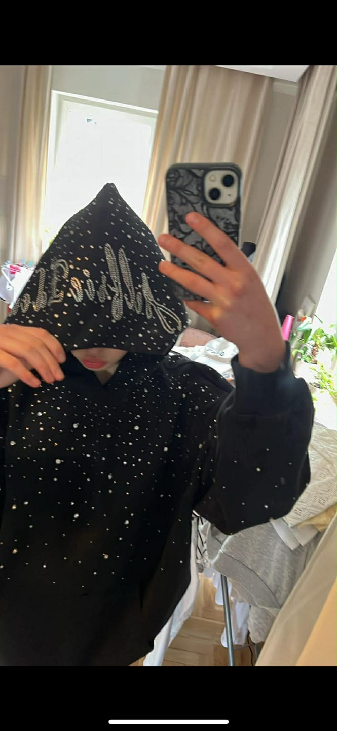 Customer photo review of Aelfric Eden Rhinestone Pullover Hoodie