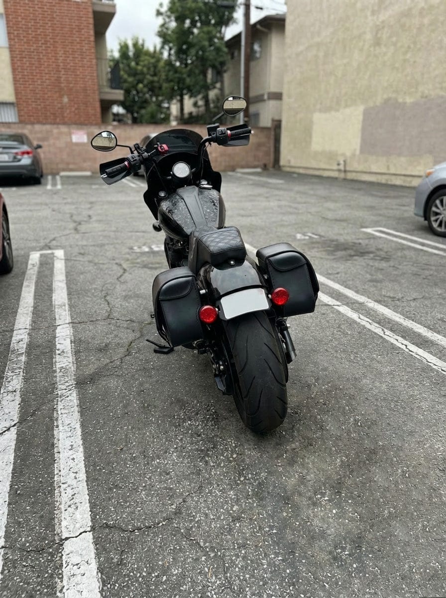 Customer photo review of 25L - SpiritBlade Large Indian Chief Leather Motorcycle Saddlebags