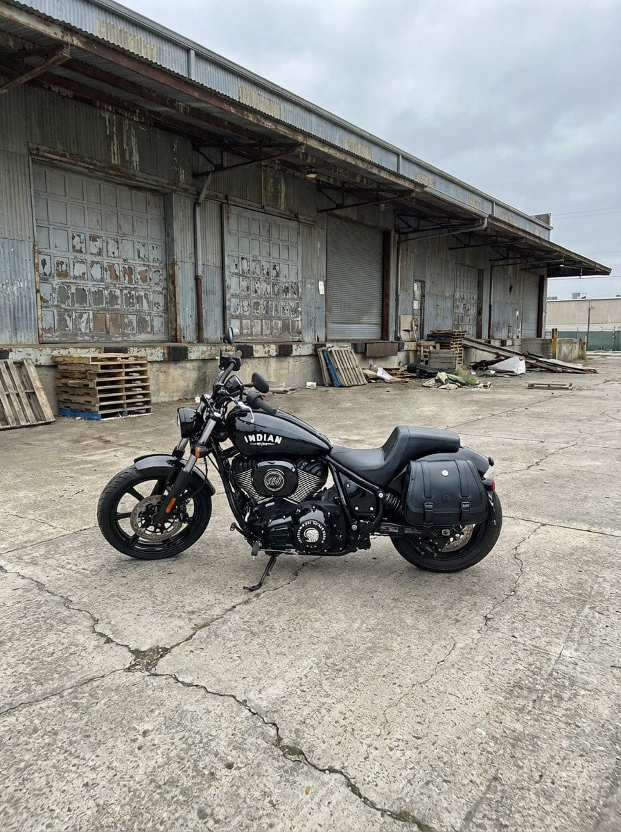 Customer photo review of 25L - SpiritBlade Large Indian Chief Leather Motorcycle Saddlebags