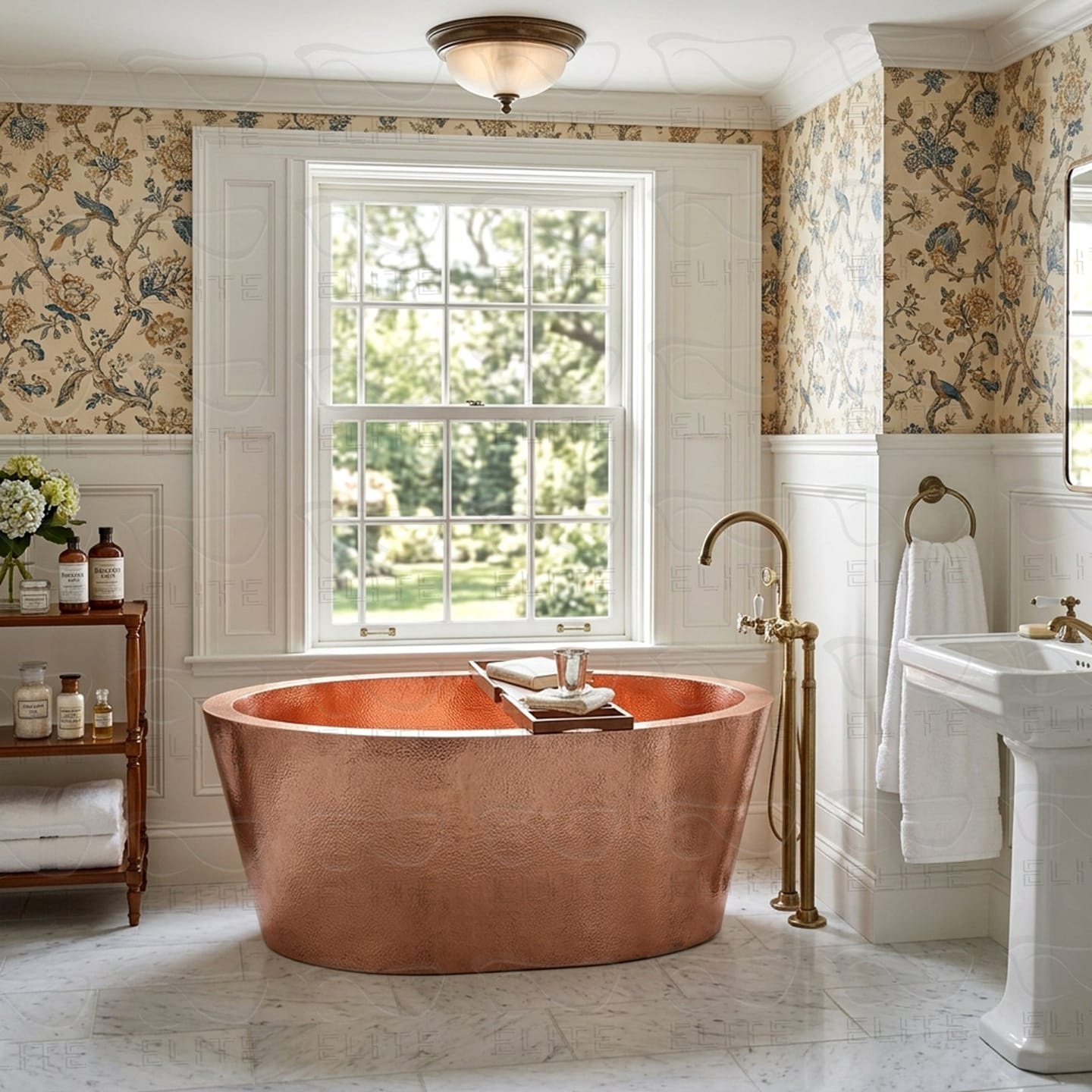 Customer photo review of Elite Deep Soaking Hammered Copper Freestanding Luxury Pet Bathtub for Dogs, Cats & Small Pets ECP-36