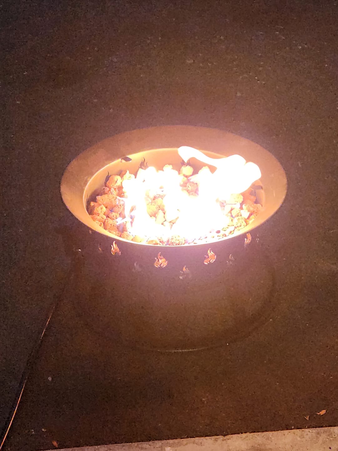 Customer photo review of Portable Outdoor Gas Fire Pit