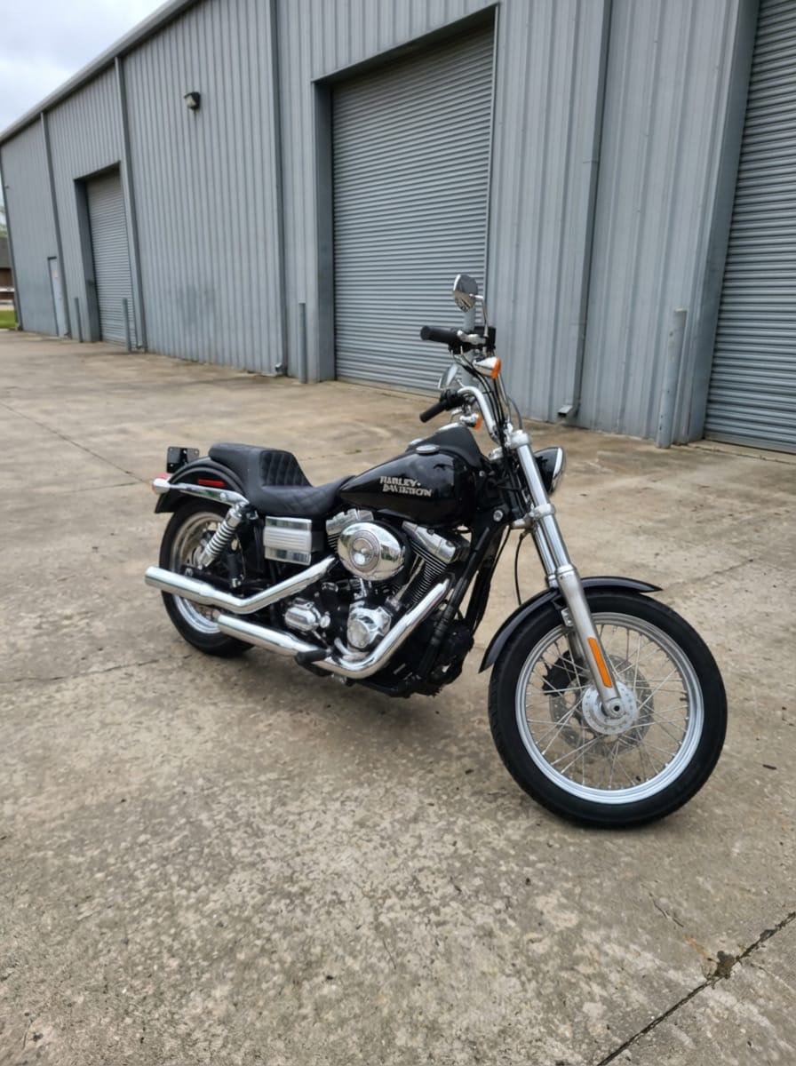 Customer photo review of Iron Born Diamond Stitch 2-Up Seat for Harley Dyna Low Rider FXDL/I Black