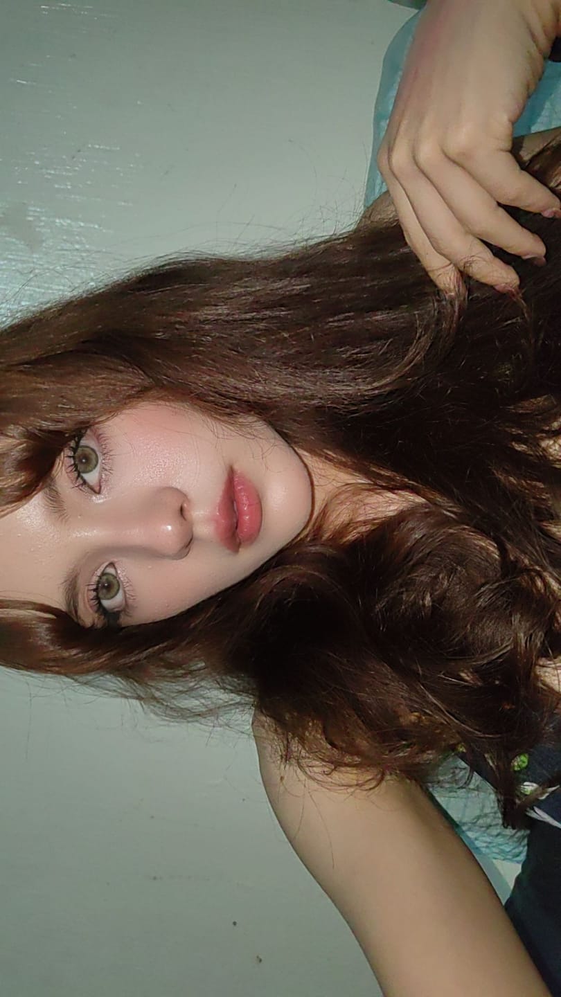 Customer photo review of Cyrene Dark Green Prescription Colored Contact Lenses